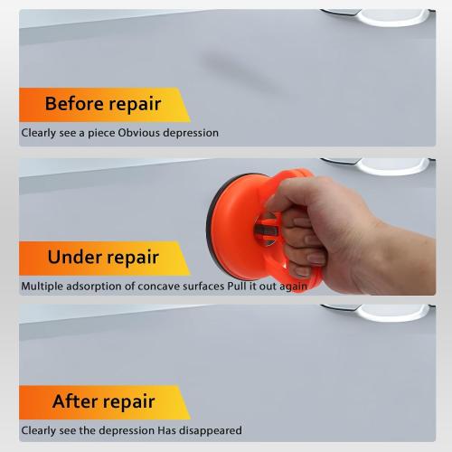 Dent Remover Tool for Car, Car Body Repair Dent Removal Tools, Orange Suction Cup Dent Puller, Hail Damage Repair Kit Dent Puller Tool