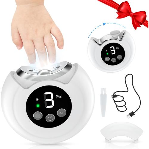 Electric Nail Clipper, Baby Nail Clipper with File & 3 Speed Gears, Baby Nail Trimmer Electric with LED Light & Storage Box, Smart Nail Clippers for Baby, Adult, Seniors