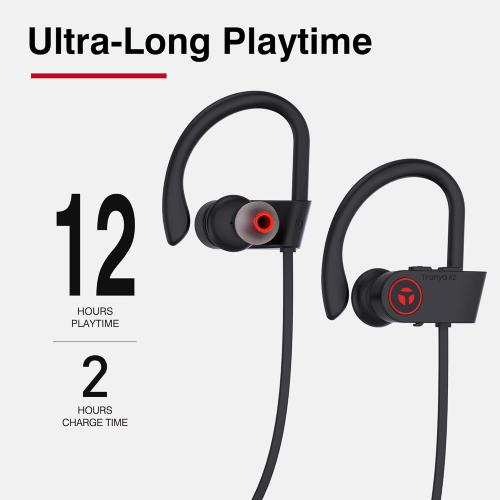 TRANYA X2 Wireless Sports Earbuds Bluetooth Headphones with 12 H Playtime Type-C Charging, 11mm Driver for Premium Sound, IPX5 Waterproof for Workout Sports