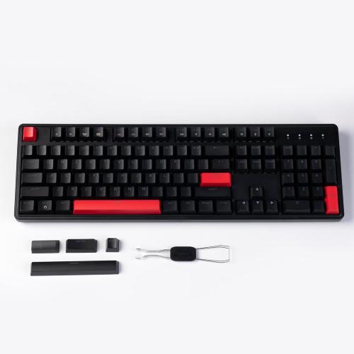 LEMOKEY X3 Wired Mechanical Gaming Keyboard, 100% Layout with QMK/VIA Programmable Keyboard, Brown Switch，Red Backlit for Windows