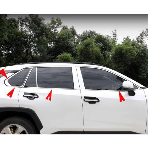Car Accessories Fit for Toyota RAV4 2019-2025 Stainless Steel Chrome Lower Windows Frame Sill Molding Cover Trims 8PCS