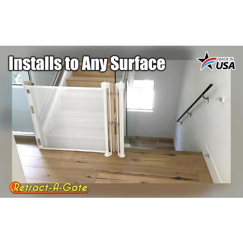 Retract-A-Gate White: The Original and only Made in USA Retractable Baby, Dog, & Cat Gate