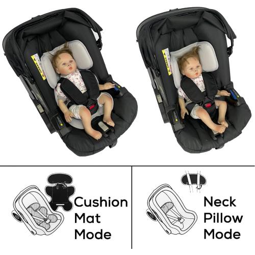 Color Grey Head and Body Support Pillow Compatible with Doona Car Seat Strollers,Stroller Cushion