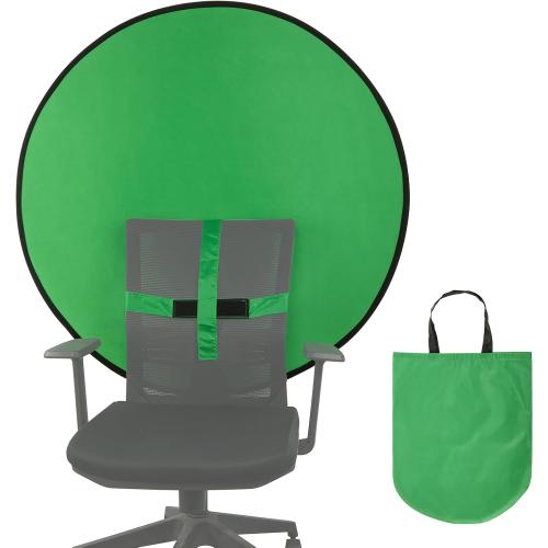 Cosmos 1 Pc Green Screen Backdrop 43 in / 110 cm Diameter Foldable Portable Photography Background Green Screen Chroma Key Backdrop for Photography Photo Video Studio, Live Streaming, Video Meeting