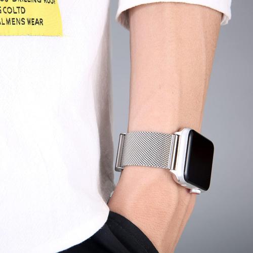 Pack 2 Metal Bands Compatible With Apple Watch Band 38/40/41/42/44/45/46/49mm,Stainless Steel&Milanese Loop Mesh for iWatch Band Series SE3 2 1/ Ultra3 2 1/11 10 9 8 7 6 5 4 3 2 1
