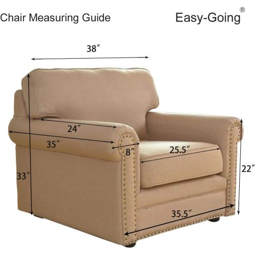 Easy-Going Chair Sofa Slipcover Reversible Sofa Cover Water Resistant Couch Cover Furniture Protector Cover with Elastic Straps for Pets Kids Children Dog Cat (Chair, Gray/Light Gray)‼️still in manufacturing package ‼️