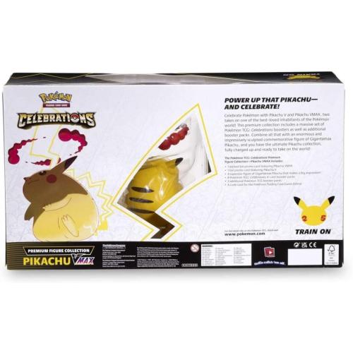 Pokemon TCG: Celebrations Premium Figure Collection Pikachu VMAX, Multicolor