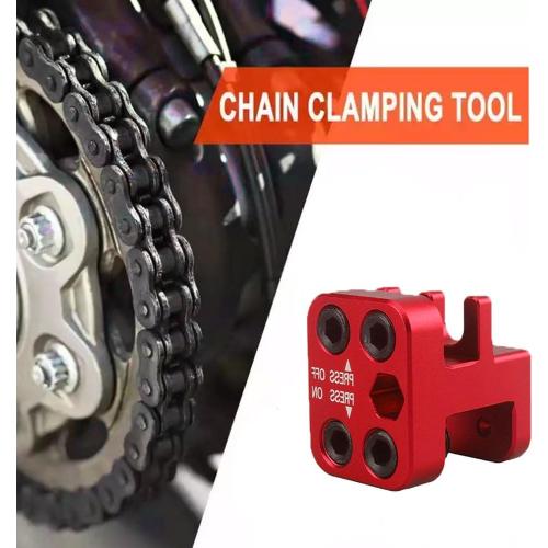 Master Link Press Tool For Drag Specialties Motorcycle ATV 520 525 530 Bike Chain Tool Motorcycle Chain Tool Motorcycle Chain Rivet Tool(RED)