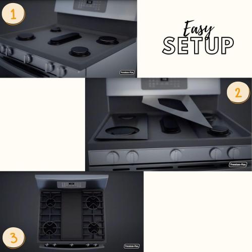 Premium Plus Stove Protectors for KitchenAid Gas cooktop  (no test)
