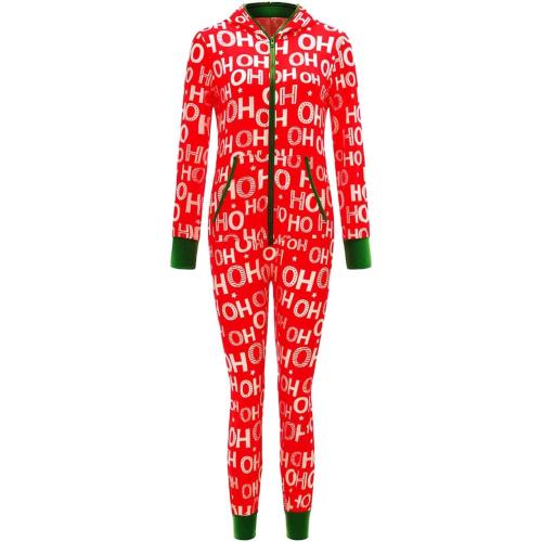 Size 2XL.RINTONIX Women's Ugly Christmas Pajama Onesie Jumpsuits Men Onesie Christmas Zipper Hoodies Pajama Overall