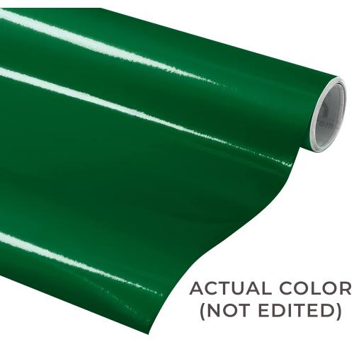 VViViD Dark Green Gloss 11.8 Inches x 84 Inches (7 Feet) DECO65 Permanent Adhesive Craft Vinyl for Cricut, Silhouette & Cameo