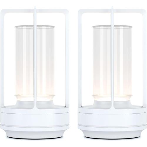 Rechargeable Cordless Small Metal Table Lamp, Stepless Dimming, 3-Color CAME JUST ONE !