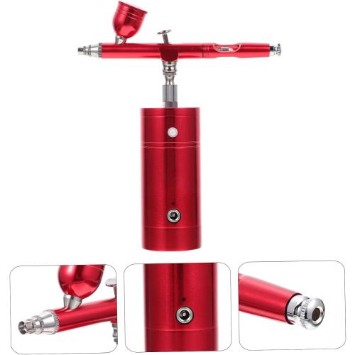 DOITOOL 1set Portable USB Rechargeable Airbrush and Air Pump Set for Art Makeup Cake Decoration and Model Painting Compact Design Stable Pressure Easy to Carry for Hobbies and Crafts