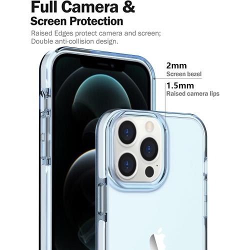 ArtsEvo Designed for iPhone 15 Pro Max Case, 6.6ft Drop Protection, Full Body Screen Camera Protective Phone Case,Light Blue