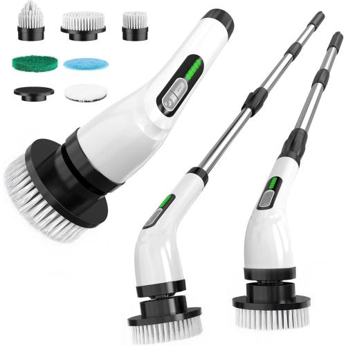 Electric Spin Scrubber for Cleaning Bathroom: Cordless Power Shower Scrubber - Electric Cleaning Brush for Tile Tub