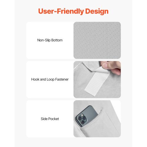 Happybuy 4-Piece Adjustable Orthopedic Bed Wedge Pillow Set: Relieve Back Pain, Acid Reflux, and Snoring. Ideal for Post-Surgery Recovery. Support Legs, Neck, and Shoulder. Comes in White/Grey!