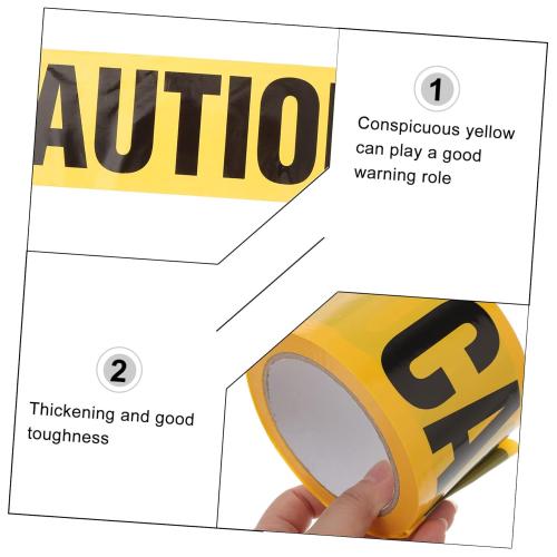Alipis Caution Tape Roll Yellow Black Safety Tape Weatherproof for Halloween Decorations Indoor Outdoor Use