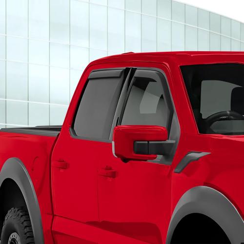 Voron Glass in-Channel Extra Durable Rain Guards for Ford F150 2021-2026 SuperCrew, Window Deflectors, Vent Window Visors, 4 Pieces - 200784
