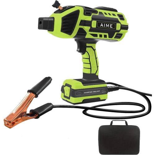 AIME Handheld Welder Machine, 110V Portable Welding Machine with IGBT Inverter 6 Variable Current Adjustment(Black Green)