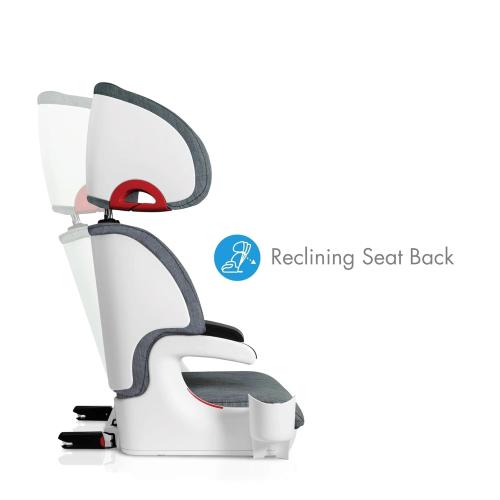 Clek Oobr High Back Booster Seat with Adjustable Headrest, Reclining Design, Latch System, and Retardant-Free Fabric (Mammoth Ziip)