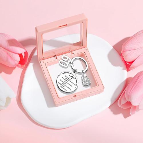 JWEX 60th Birthday Gifts Women, 60TH Birthday Gifts for Her, 60th Anniversary for Friends, Daughter, Sister Mom - Turning 60 Present