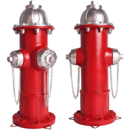 ‼️has mild scratches‼️ Dog Fire Hydrant Pee Post Statue with 4 Stakes, Fake Fire Hydrant for Dogs to Pee On Puppy Pee Post Training Tool Yard Garden Indoor Lawn Ornament Outdoor Statue (17.5 * 7.3 inch)