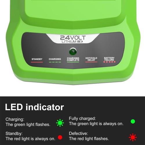 Powilling 24V CAF806 Battery Charger Replacement for Greenworks 24V Battery