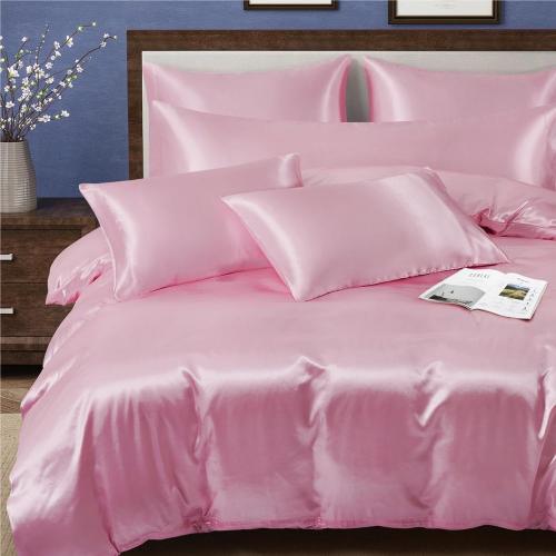 MILVOWOC 6 Pcs Blush Pink Satin Duvet Cover King Size Set, Silky Bed Duvet Cover Ultra Soft Comforter Cover, 1 Satin Duvet Cover, 1 Body Pillowcase, 4 Pillow Cases (No Comforter)