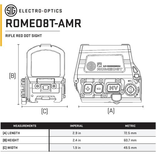 Sig Sauer Romeo 8T Holographic Optic Red Dot Sight RifleScope Fit