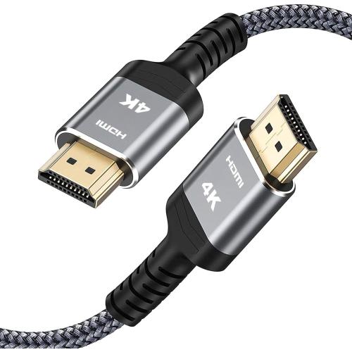 Highwings 4K Long HDMI 2.0 Cable 15FT/4.5m - 4K@60Hz HDR Braided HDMI Cord, 18Gbps High Speed with Ethernet/ARC, 3D, HDCP 2.2, ARC, Compatible for PS-5/4/3/4K HDTV/Monitor/Projector/Streaming Media