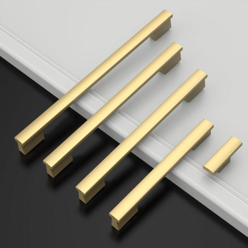 12 Pack Gold 4 Inch(102mm) Hole Center Kitchen Cabinet Handles Brushed Brass Cabinet Pulls Gold Drawer Hardware for Cupboard Dresser Handles Bathroom