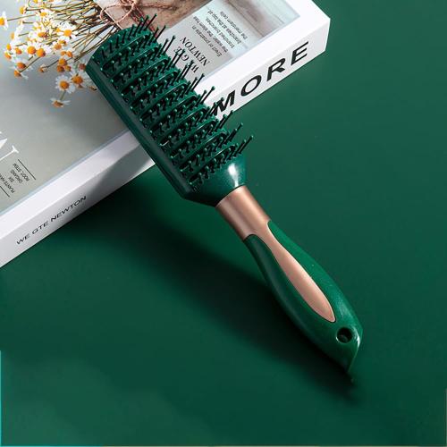 Vent Hair Brush for Women and Men, Detangling Wet Hair Brush with Ball Tipped Bristles for Wet/Dry Hair - All Hair Types with Nylon Bristles, Green (1 Pack-Green)