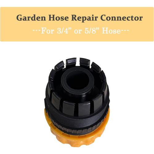 Garden Hose Repair Kit 3/4 or 5/8 Water Hose Connectors/Hose Mender/Hose Extender End Repair, Leakproof Design, 3PCS