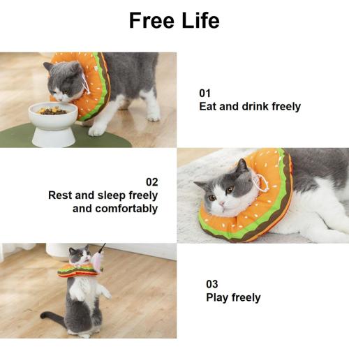 EWES Cat Cone Collar Soft M Size Alternative Neck Cones to Stop Licking Kitten Comfy Elizabethan Collars After Surgery Neuter Dog Donut Collar for Pet e Collar Recovery Shame