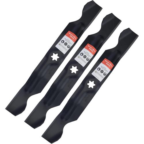 942-04053C Mower Blades for MTD Cub Cadet Troy Bilt 50 Deck Riding Mower Zero Turn Replace 742-04056 942-04056 (6 Point Star Mounting Hole)