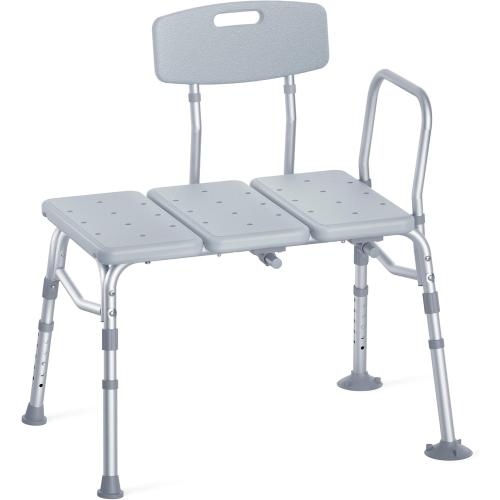 Tub Transfer Bench for Bathtub, 400 lbs Heavy Duty Shower Chair with Backrest, Slip-Resistant Feet, Height Adjustable Shower Bench Shower Seat for Elderly and Disabled