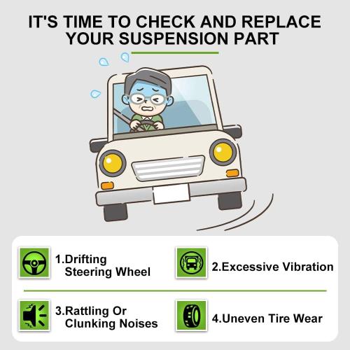 SCITOO 14pcs RWD Suspension Kit For 1996-2003 For Chevy S10 1996-2005 Blazer w/Suspension Parts Upper Control Arm Lower Ball Joint Sway Bar Center Link Outer Inner Tie Rod End Adjusting Sleeve