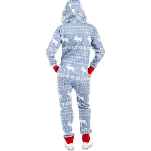 Size M ECDAHICC Women‘s Cozy Christmas Adult Onesies Hooded Pajamas Sleepwear Unisex Holiday One Piece Jumpsuit