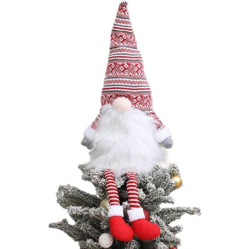 Gnome Christmas Tree Topper,Gnome Christmas Ornaments Santa Gnomes Plush Party Decoration Ornament Supplies