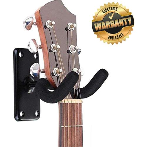 WOGOD Guitar Wall Mount Hangers Hook Holder Stand (1Pack-Black …