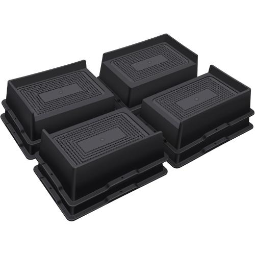 Bed Risers 2 Inch Heavy Duty,Oversized Couch Risers, Extra Wide Furniture Risers for Sofa Table Desk Headboard Chair Lifting,Rectangle Risering Blocks Support 6000 lbs(8 Pack Black)