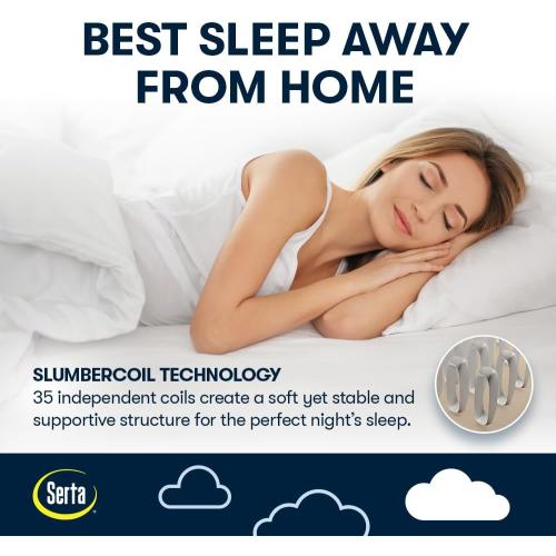 Serta Raised Air Mattress with Never Flat Pump | Luxury Inflatable Mattress with Built in Air Pump to Ensure a Good Night’s Rest | Heavy Duty Blow Up Mattress with Self Inflating Pump