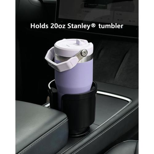 Upgraded Car Cup Holder Expander Adapter with Offset Adjustable Base, Compatible with Yeti 14/24/36/46oz Ramblers, Hydro Flasks 32/40oz, Other Large Bottles Mugs in 3.5-4.0, 1 Pack