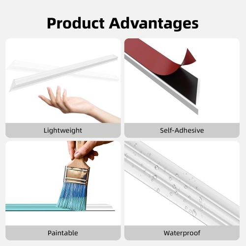 Peel and Stick Premade Wall Molding Kit 3 Set, Ready-to-Assemble Wainscoting Panels Frame for Interior Wall Decor, Molding Trim for Living Room Bedroom Corridor Home Accent Walls Panel