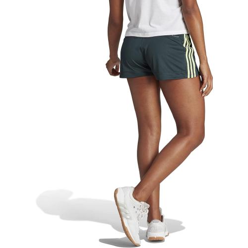 adidas Women's, XL, Green with light green strips Pacer 3-Stripes Knit Shorts