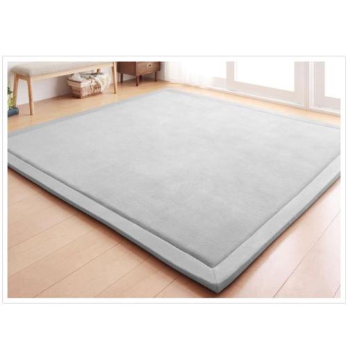 Grey Loartee Nursery Crawling Rug and Play Mat - Velvet Coral for Toddler Exercise