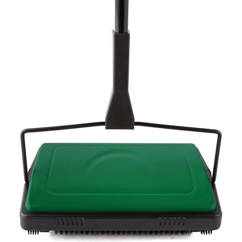 Yocada Carpet Sweeper Cleaner Manual Non-Electric Hand Push Green | for Home Office Low Carpets Rugs Undercoat Carpets Pet Hair Dust Scraps Paper Small Rubbish Cleaning with a Brush