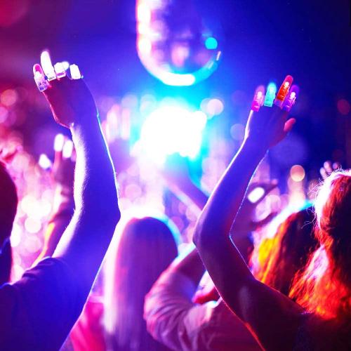 Novelty Place 40Pcs LED Party Finger Lights for Kids with Screw-Secured, LED Finger Flashlight Light Up Finger Ring Toys for Party Favor, Halloween, Raves, Concert Shows