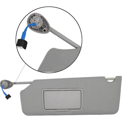 Color Grey NHILES Left Driver Side Sun Visor Fits for Honda Pilot 2016-2022 Honda Ridgeline 2018-2020 Replacement Sun Shade # 83280-TG7-A12ZB (Wisteria Light Gray)