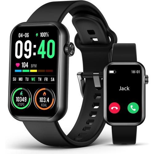 Smart Watch Fitness Tracker, Bluetooth Call, Health Monitor for Men Women | 114 Sport Modes, 24/7 Heart Rate Monitor, Blood Pressure/Spo2/ Sleep Tracker, IP67 Water-resistant, Calorie Step Counter